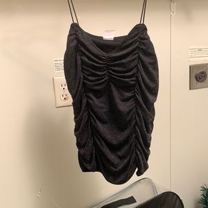 Black sparkly tank top.